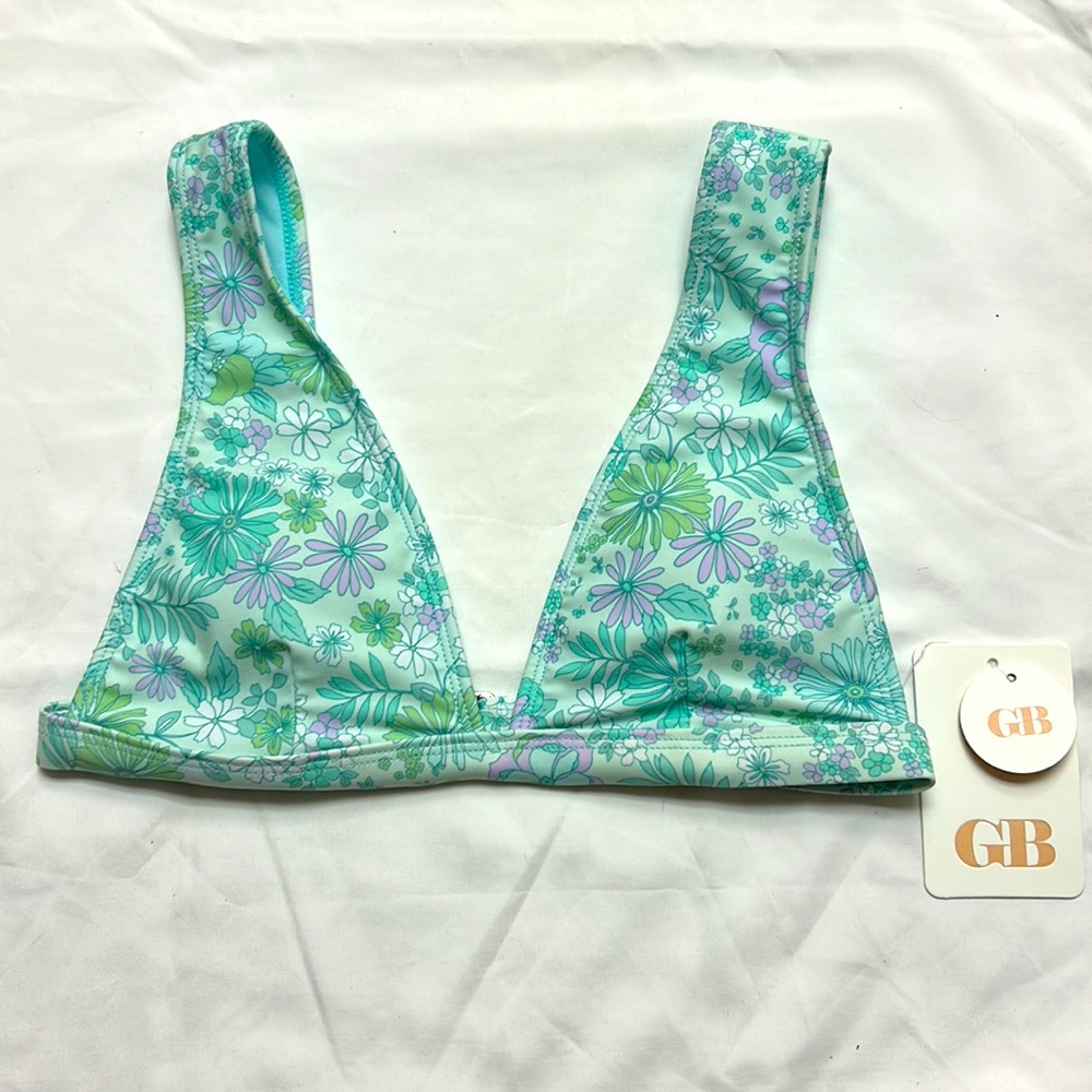 Brand new GB floral bikini top, size XS, tags still on